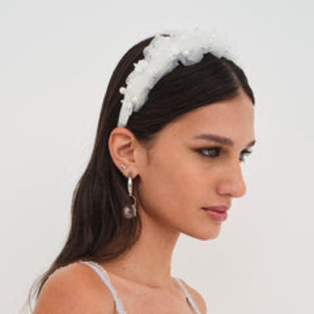 For Love And Lemons White Floral Zoeva Hairband
